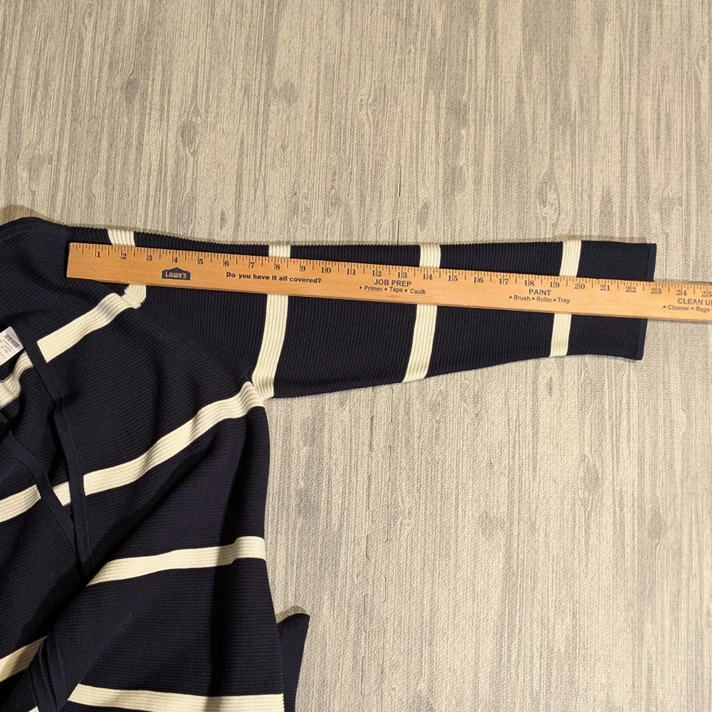 NWT‎ Women's Talbots Open Cardigan Sweater Navy White Stripe Classic XLP